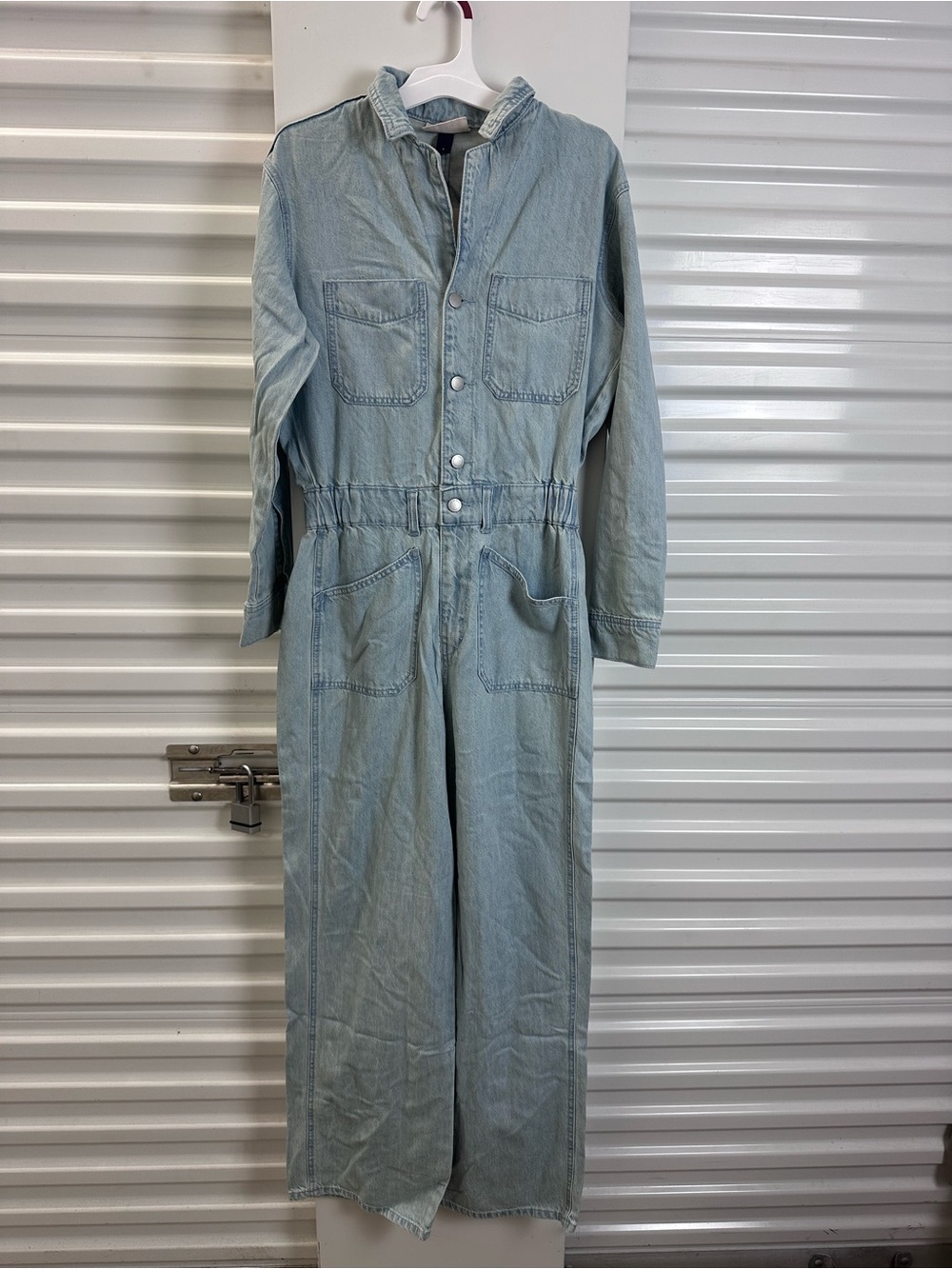 Universal Thread Light Wash Denim Utility Jumpsuit